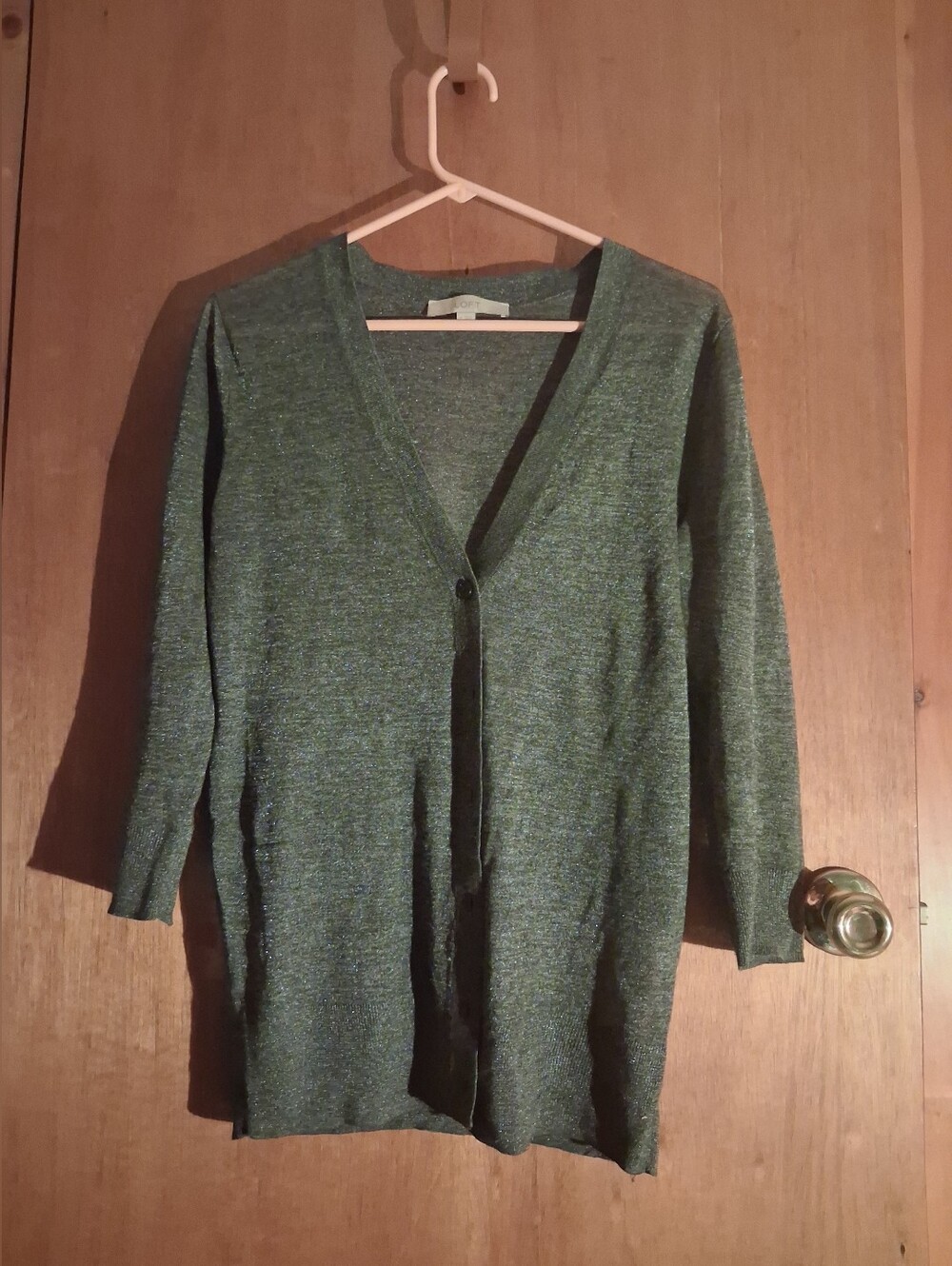 Black/Dark Grey Semi Sheer V-Neck Women's Cardigan Sweater